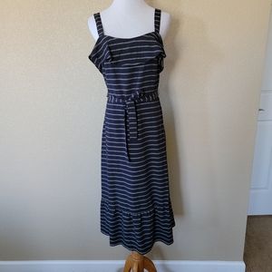 Banana Republic Factory Striped Tie-Waist Dress, Size 8